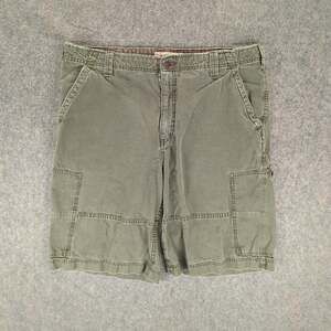 Cargo Supply Shorts Mens 36 Green Hiking Utility Cargo Zipper Pockets Outdoor
